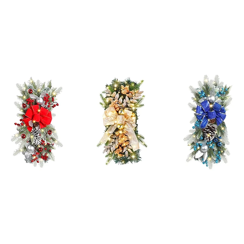 

AFBC Беспроводная подсветка для лестницы, рождественские венки для входной двери, подвесные украшения для дома и улицы