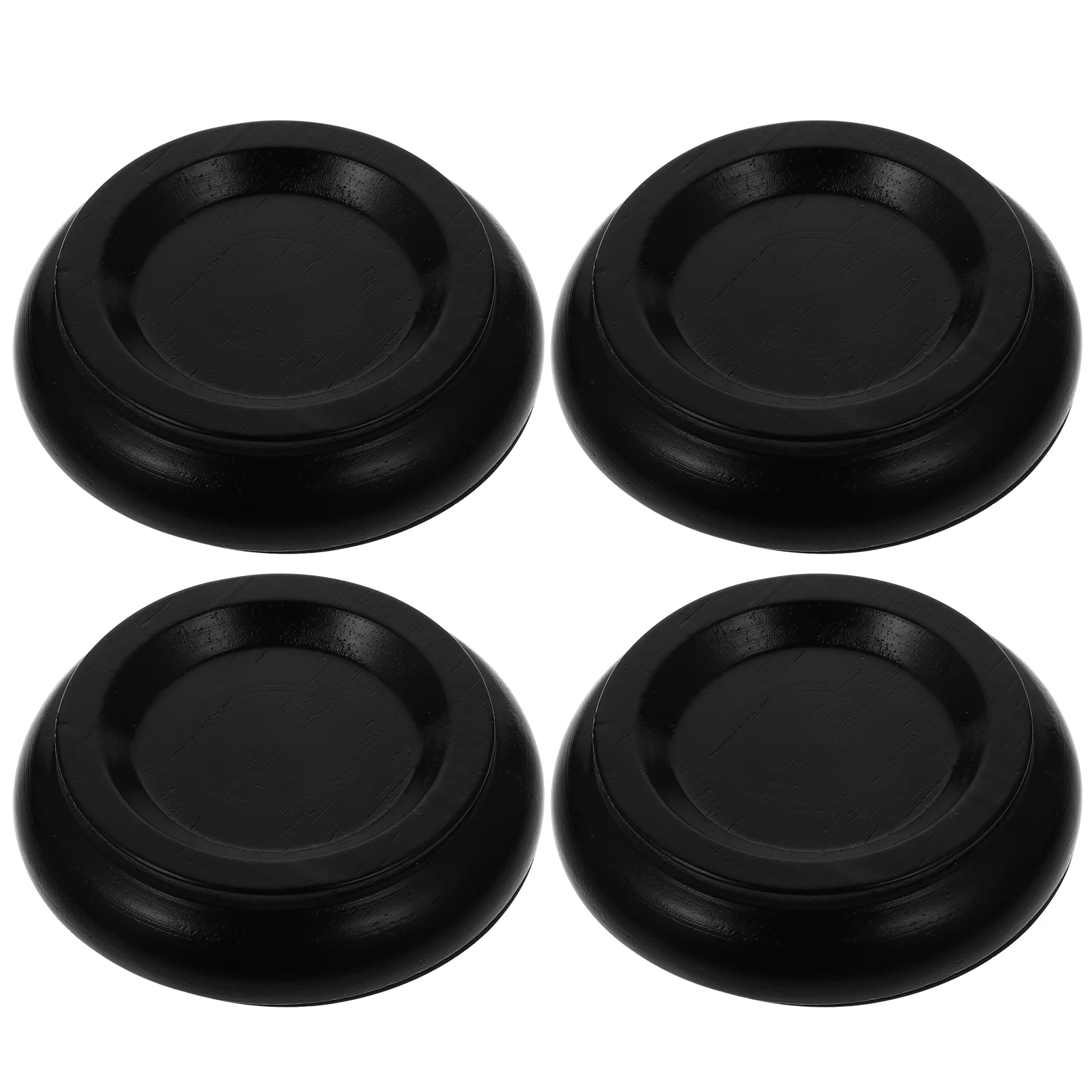 

4 Pcs Piano Wooden Foot Pad Caster Pads Feet Non-slip Solid Triangle Grand Mats Supplies