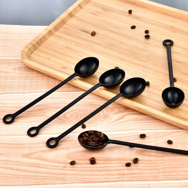 500 Teile/los Kaffee Löffel 10 ml Kunststoff Griff Obst Pulver Löffel Kleine Löffel Rührer 10 Gramm Kaffee Bohnen Großhandel – Detail 9