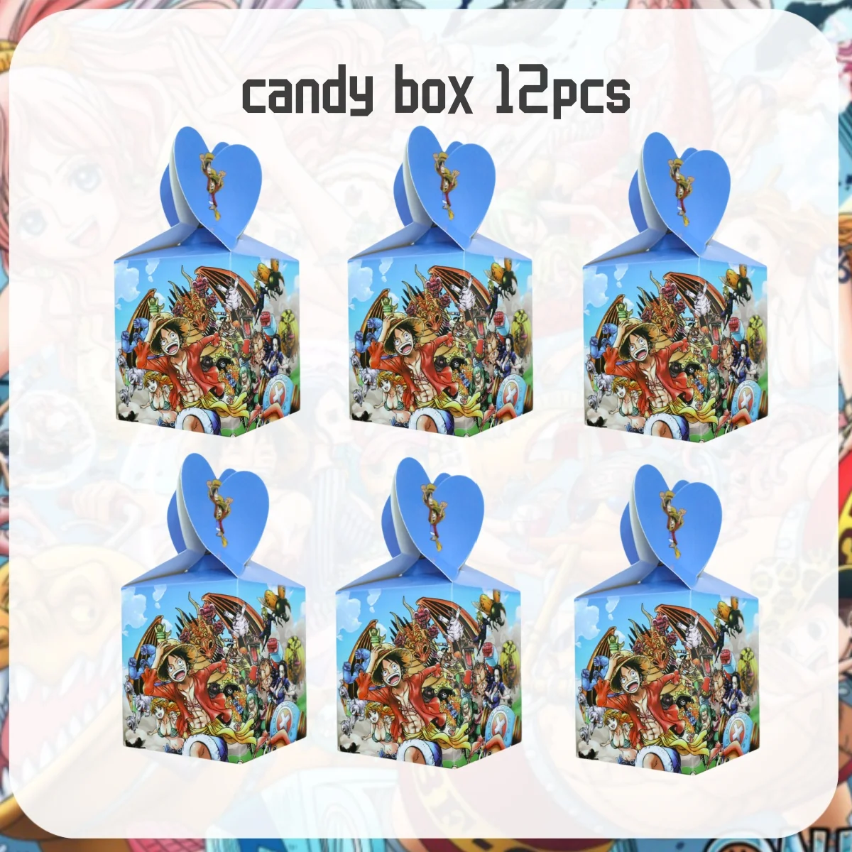 One Piece Birthday Party Set - Luffy Disposable Tableware  Candy Box for Kids