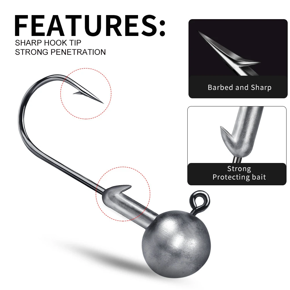 Assorted Crank Jig Head Hook Set 4