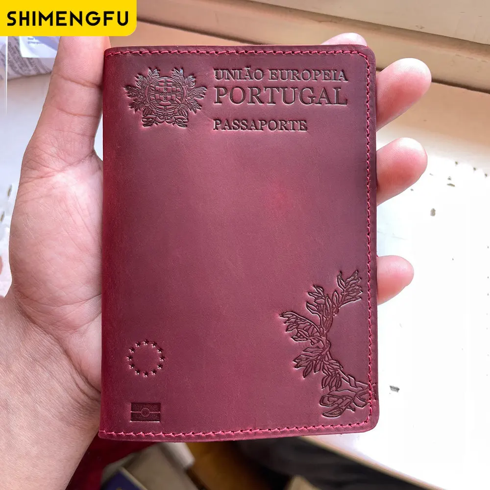 GenuineLeatherPassportCoverPortugalRetroCowPortuguesePassport