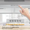 Under Cabinet Range Hood 36 inch with Ducted/Ductless Convertible, Slim Kitchen Stove Vent Hood, LED Light, 5