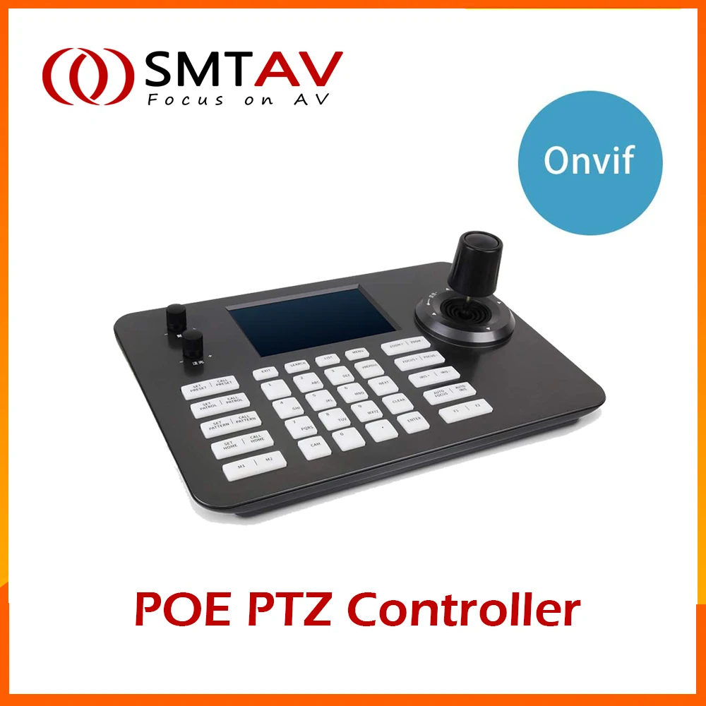 4D Joystick Network PTZ Controller Support POE ONVIF PTZ Cameras IP Keyboard