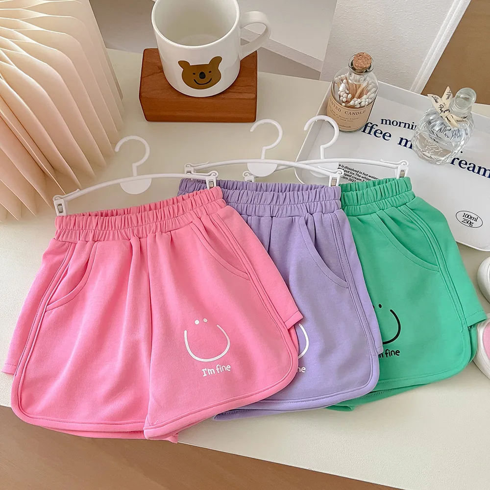 Summer Toddler Girls Shorts Korean Cotton Letter Printed Baby Girl Shorts Thin Infant