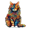 Color Changing Cat Wooden Puzzle Irregular Animal Shaped Wooden Puzzle High Difficulty Puzzle Puzzle Toy Birthday Christmas 2