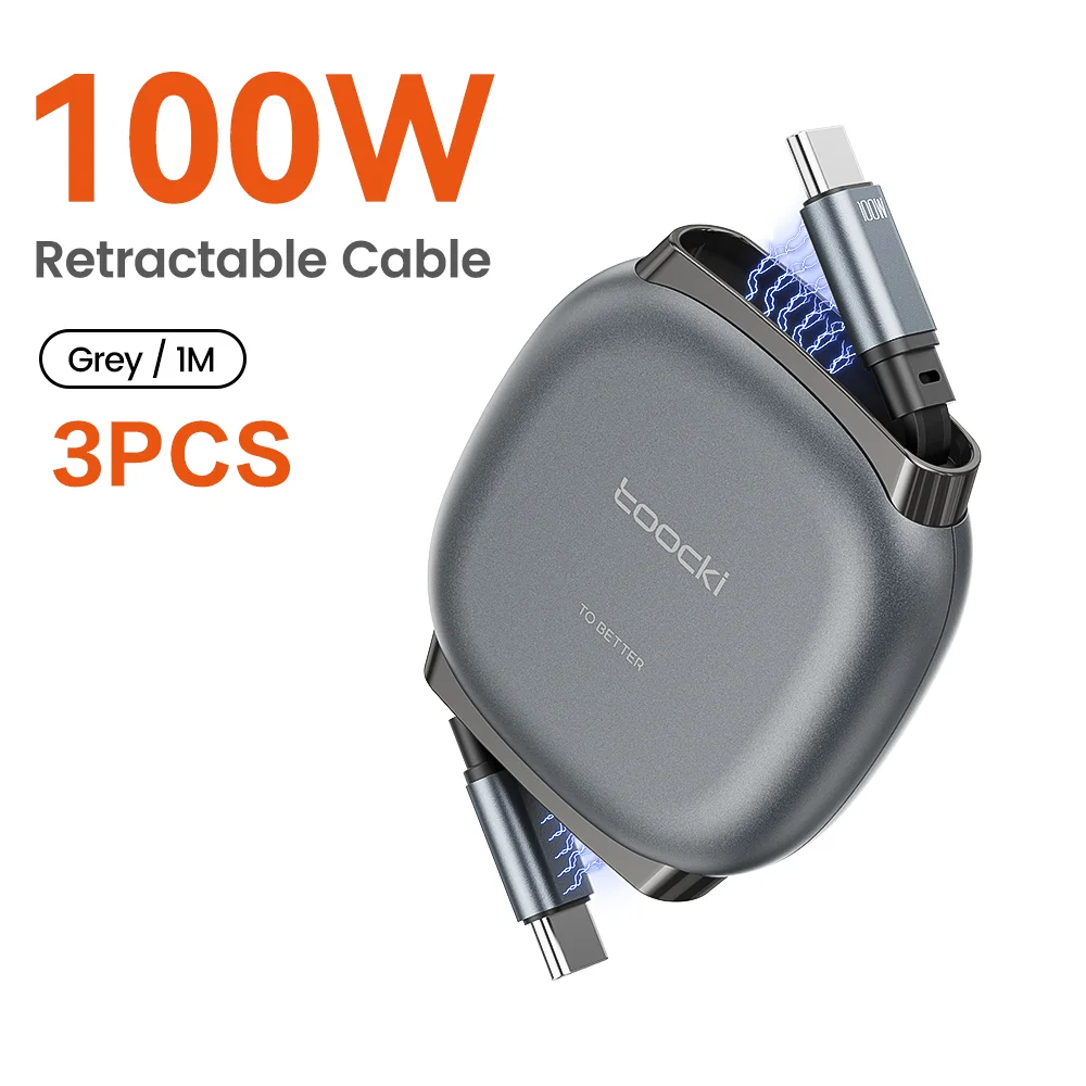 ตัวเลือกสินค้า สายชาร์จ USB-C พับเก็บได้ ชาร์จเร็ว สำหรับ iPhone Samsung Huawei