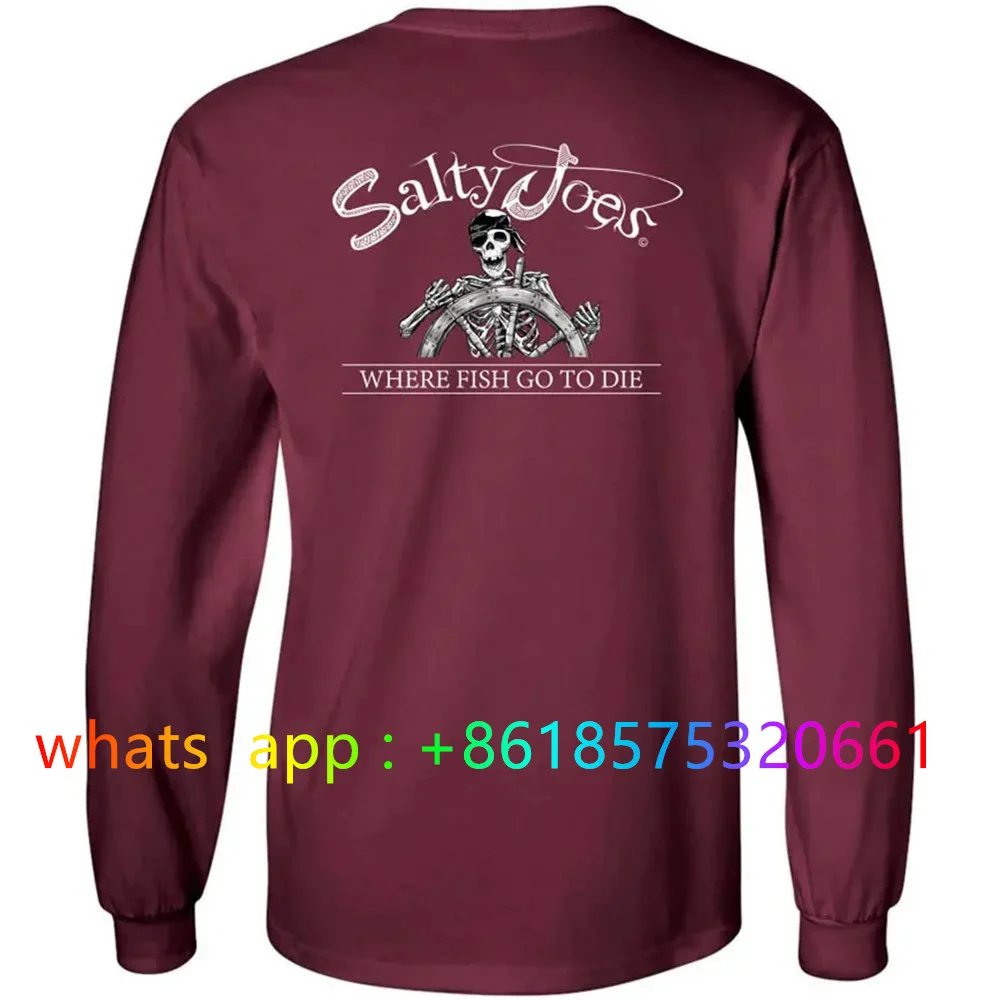 Salty Joe's 여름 낚시 셔츠 긴 소매 자외선 차단 남자 야외 수분 흡수 저지 낚시 의류 Camisa De Pesca