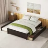 FULL BED WITH TWIN SIZE TRUNDLE AND TWO DRAWERS FOR ESPRESSO COLOR 1