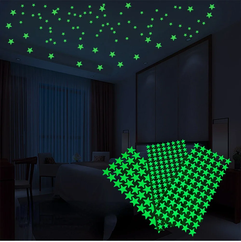 Description Picture 2 of itemLuminous Wall Stickers for Kids Rooms Dots Stars Ceiling Wall Decals Glowing Stickers Wall Decals Glow In The Dark Home Decor