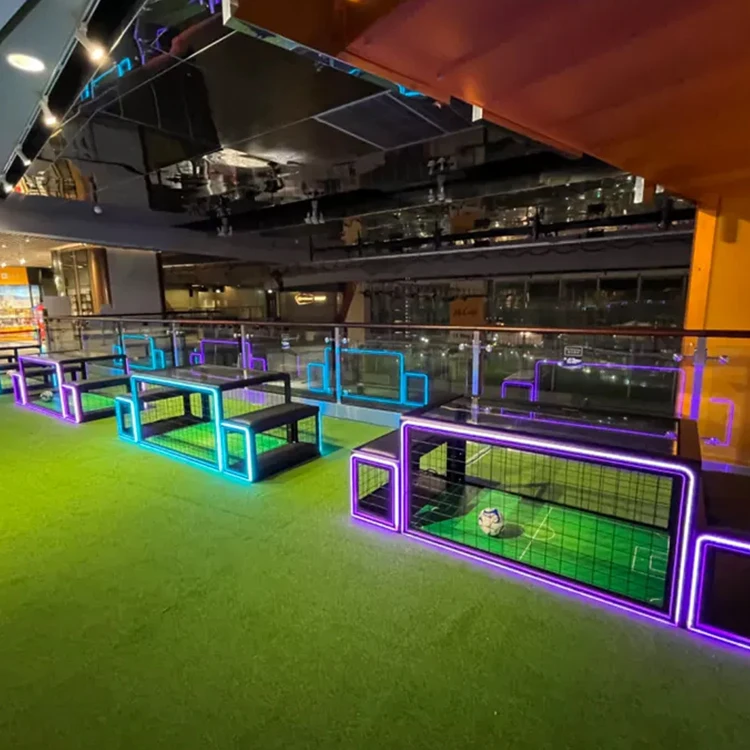 Amusement Machine LED Light Subsoccer 3 Table Football Game With Two Chairs Sitting Football Sub Soccer Under the Table