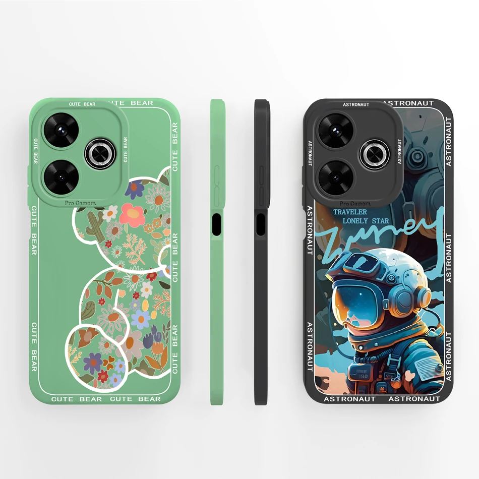 Cute Panda Soft Liquid Silicone Phone Case with Enhanced Camera Protection