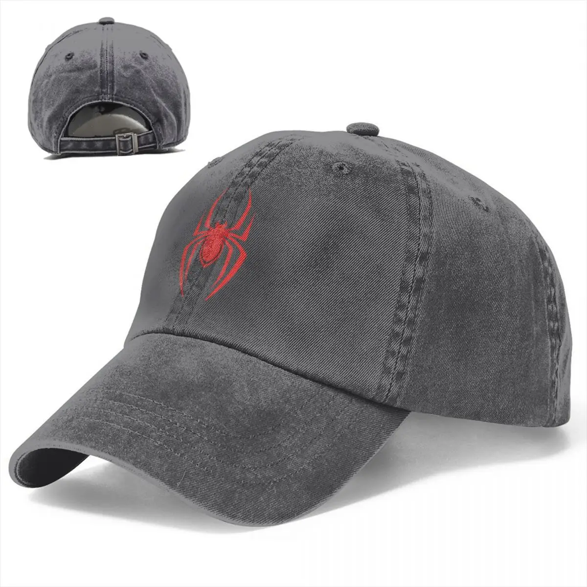 Casquette de baseball araignée rouge unisexe, chapeau de camionneur délavé pour adolescents, logo réglable, casquettes de baseball Hiphelicopter, design esthétique, cadeau d'anniversaire