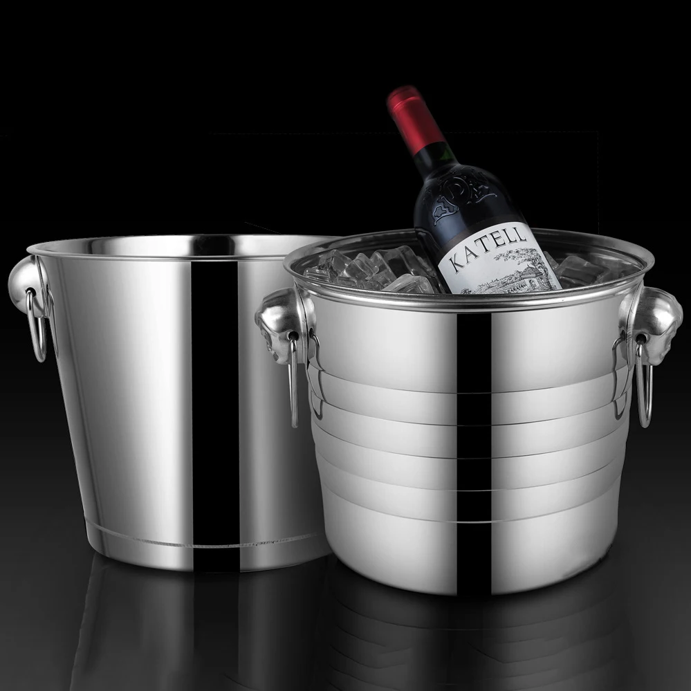 High Quality Stainless Steel Large Ice Punch Bucket Wine Beer Wine Chiller Bottle Cooler Champagne Barrel Deer Head Ice Bucket