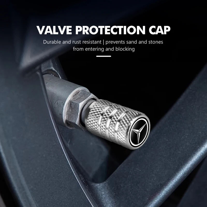 Tire Valve Caps for Benz Car W202 W212 W126 W140 W168 W177 CLS GLE GLC GLS CLA