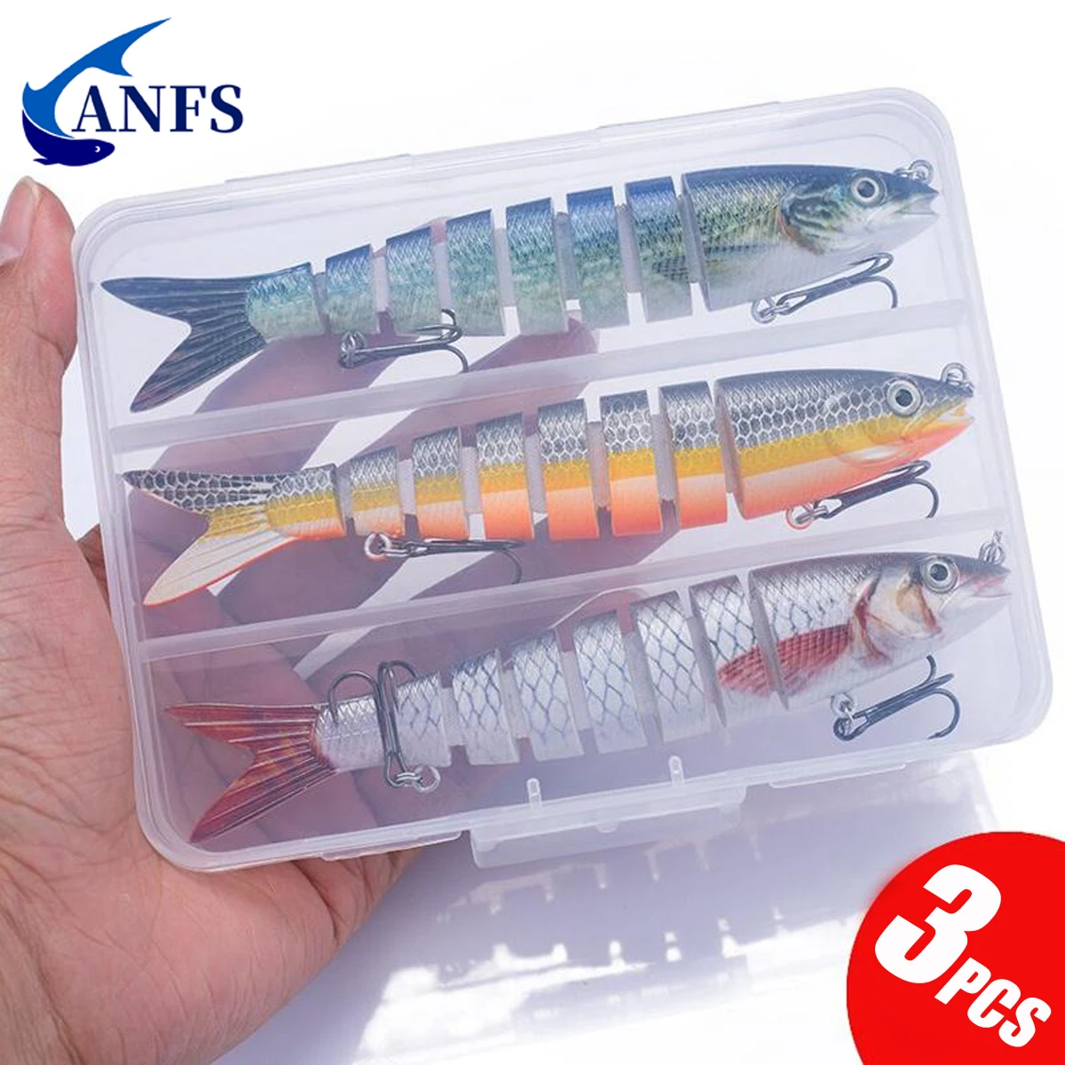  slider image of 3pcs 8 Segment Fishing