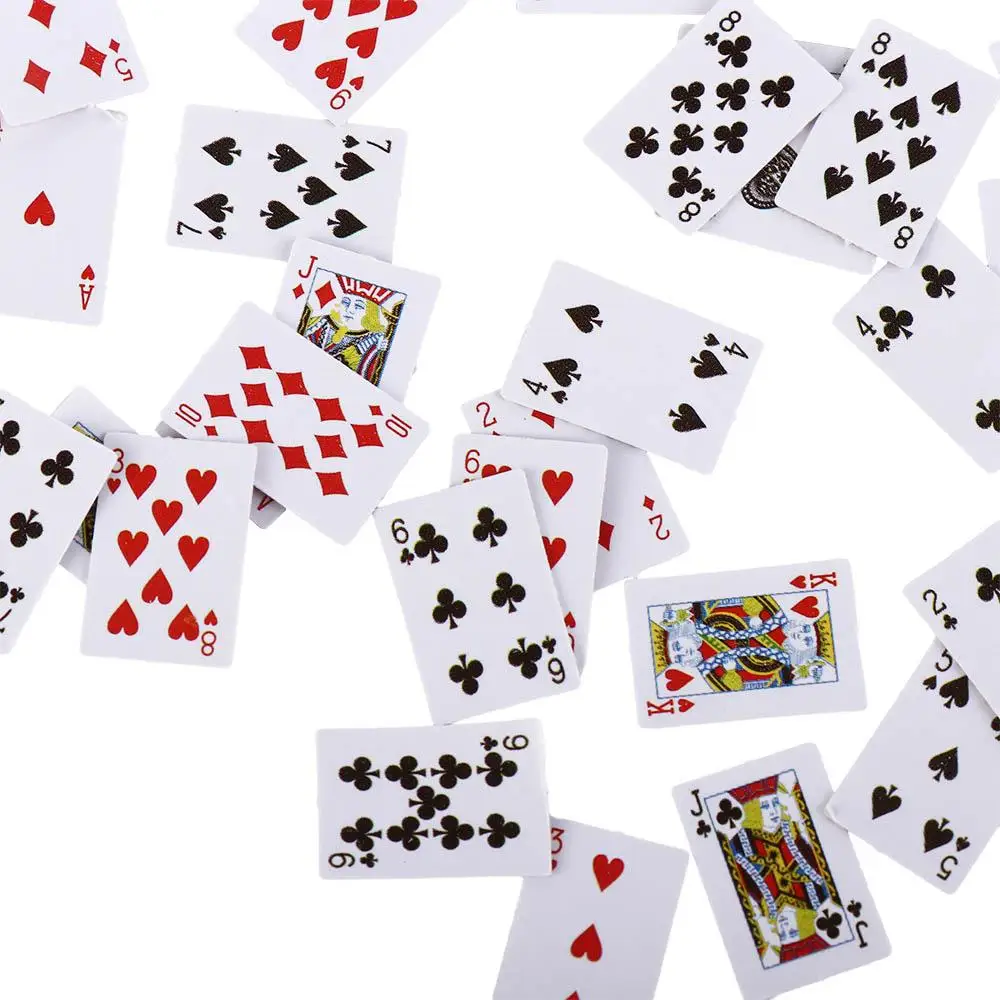 Playing Cards Mini Poker Cards Dollhouse Accessories