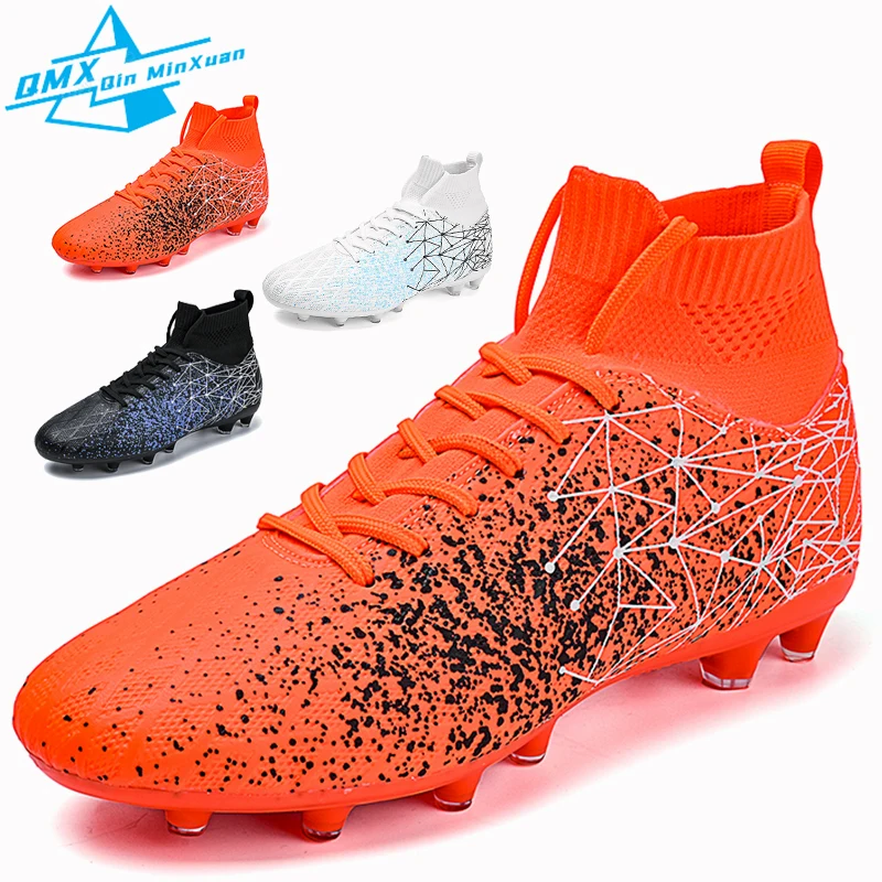 

TF/AG Soceer Shoes Men Orange New High-end Teenager Football Boots Kids Boys Outdoor Lawn Training Competition Football Sneakers