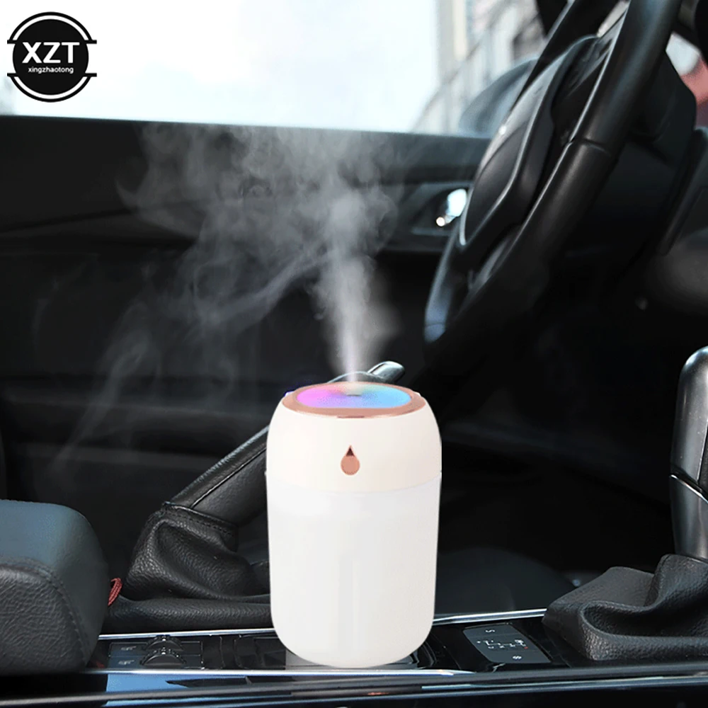 Air Humidifier 330ml Portable Car USB Desktop Office Bedroom Home LED Ambient Light