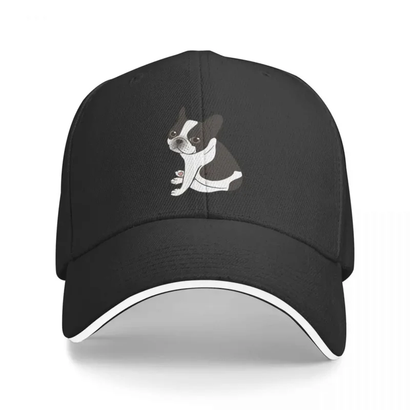 

French Bulldog Frenchie Dog Sit Dad Hats Pure Color Women's Hat Windproof Baseball Caps Peaked Cap