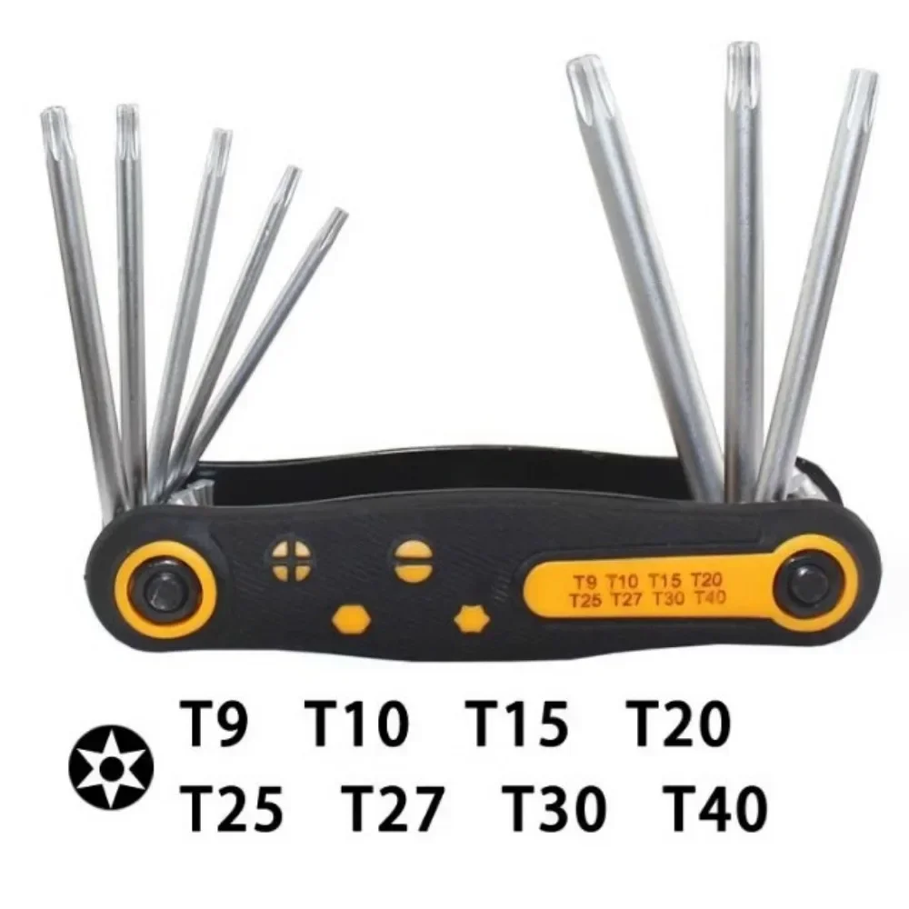 Torx Screwdriver8 in 1 접이식 드라이버 세트 Torx 드라이버 미니 드라이버 비트 키트 Hexagon Torx