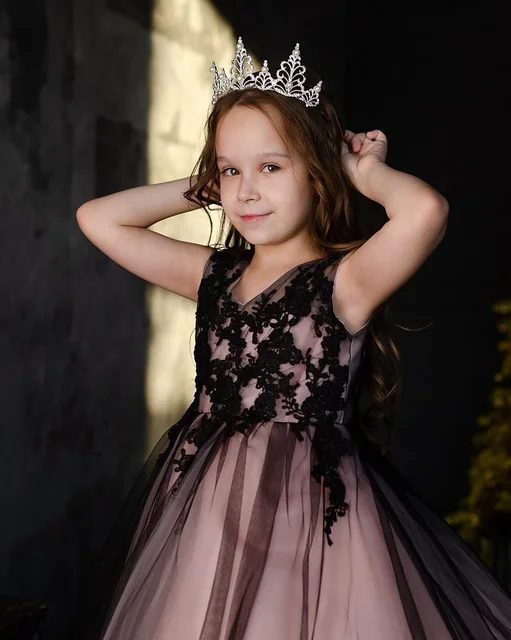 Top vestido de daminha preto Top Sellers