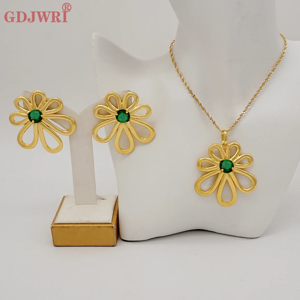 Dubai Gold Plated Jewelry Set For Women 