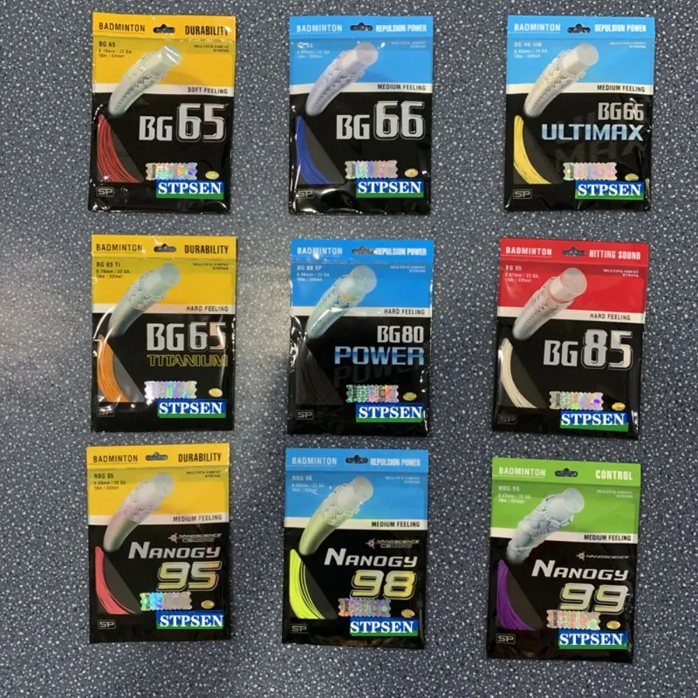 Badminton String Random Color Badminton Racket String Tool Dia.0.7mm Length 10M Racquet Wire BG65 BG65Ti BG66ultmax Racquet Stringing