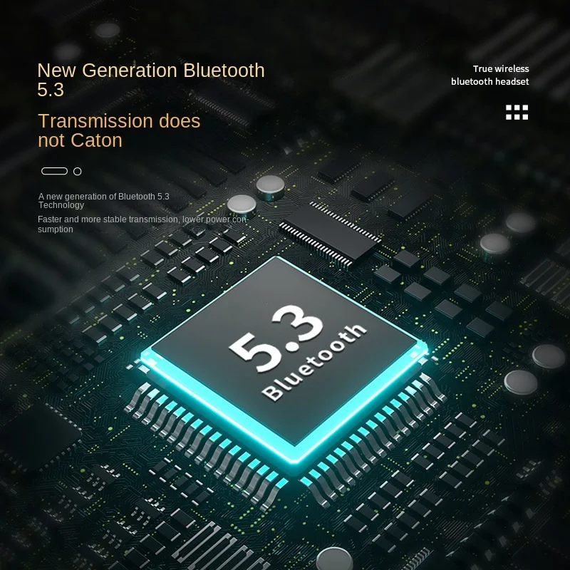 M10 Bluetooth Headset Digital Display Wireless Gaming Headset Waterproof In-ear Active Noise Cancellation Headset Low Latency