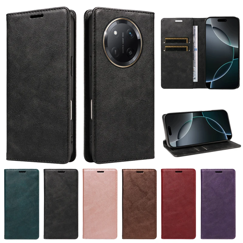 Premium Flip Wallet Case: Double Folding Design with Anti-theft Technology and Magnetic Closure
