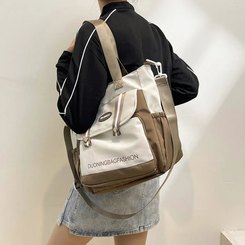 Large Capacity Harajuku College Canvas Single Shoulder Bag - Stylish Women's Japanese Style Handbag for Carrying Books