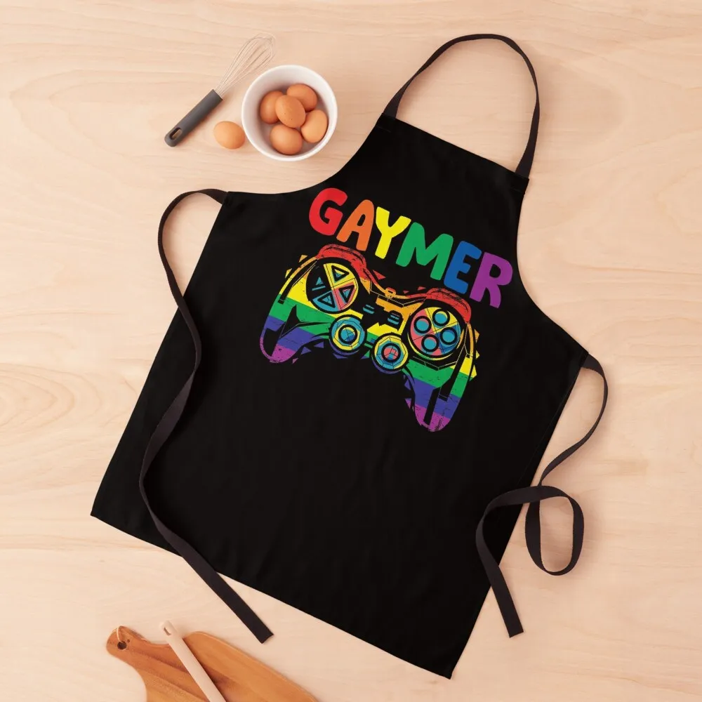 

Gaymer Gay Pride Flag LGBT Gamer LGBTQ Apron Apron Women Aprons For Man Aprons For Women Kitchen Kawaii Accessories