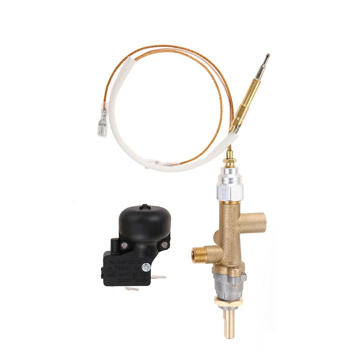 Gas Patio Heater Control Valve Thermocouple Sensor Dump Switch Knob Propane Lpg Fire Pit Control Safety Pilot Port Set DY