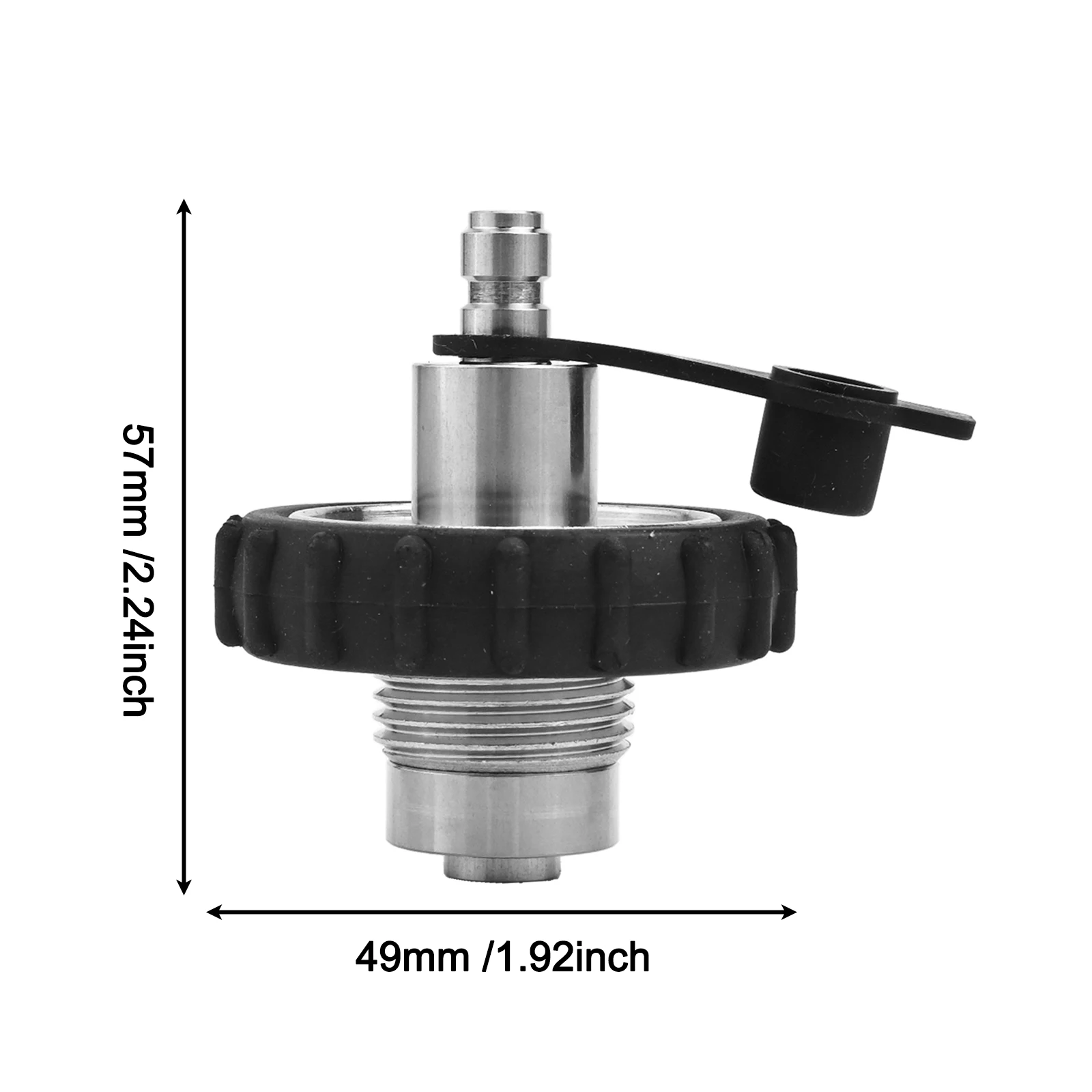 스쿠버 다이빙 실린더 커넥터 어댑터 G58 (DIN-8mm 남성 커넥터, 먼지 커버 포함, 해양 및 다이빙용)