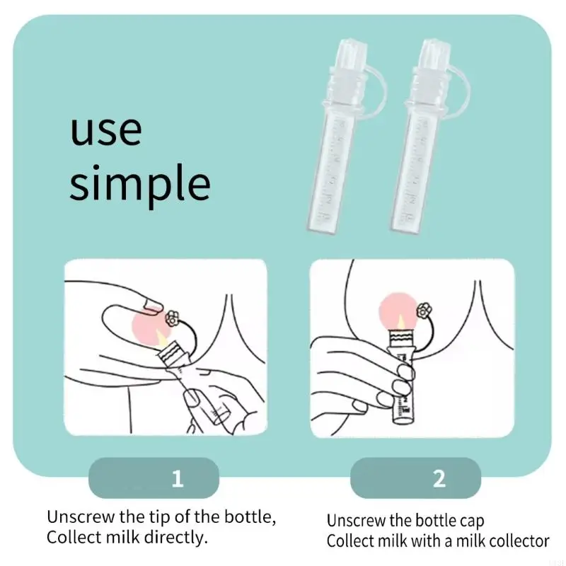 Silicone Colostrum Collector Set 6Pcs Reusable Portable Breastfeeding Milk Storage Tube 6ML Capacity For Newborns