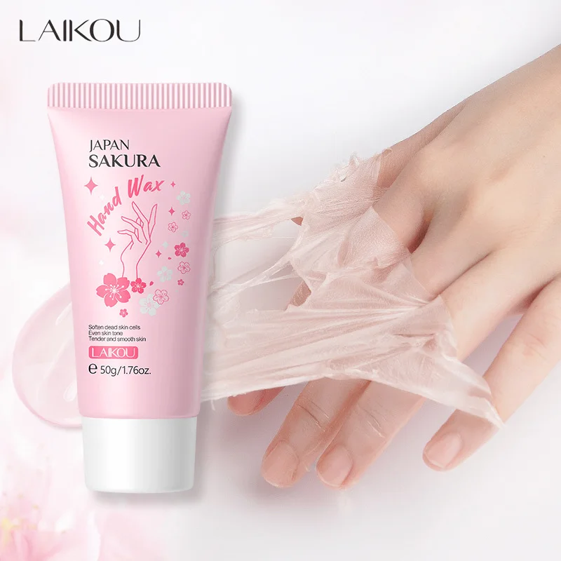 LAIKOU Sakura Exfoliating Hand Wax Honey Milk Hand Wax Moisturizing and Moisturizing Whitening Hand Care sakura face exfoliating cleanser gel tighten pores reduce dullness soften skin lightening cream for black skin moisturizer 30g