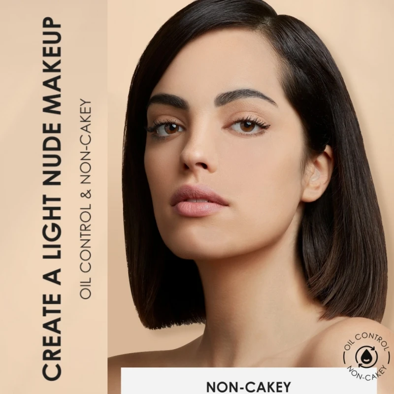 Pressed Powder Foundation Concealer Powder Face Powder Natural Face Powder Mineral Foundations Oil-control Full Coverage Concealer Long Lasting Makeup