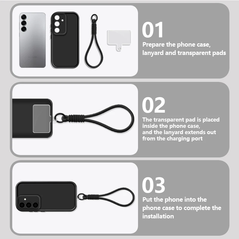 Wrist Strap Lanyard Phone Case with Enhanced Grip and Stylish Design