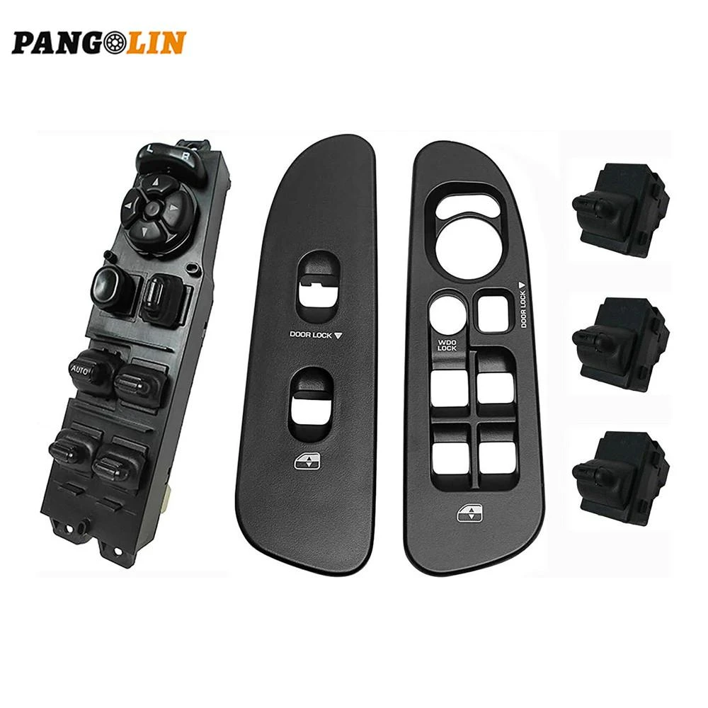6Pcs Car Master Power Window Door Switch Button Kit (Black) 56049805AB