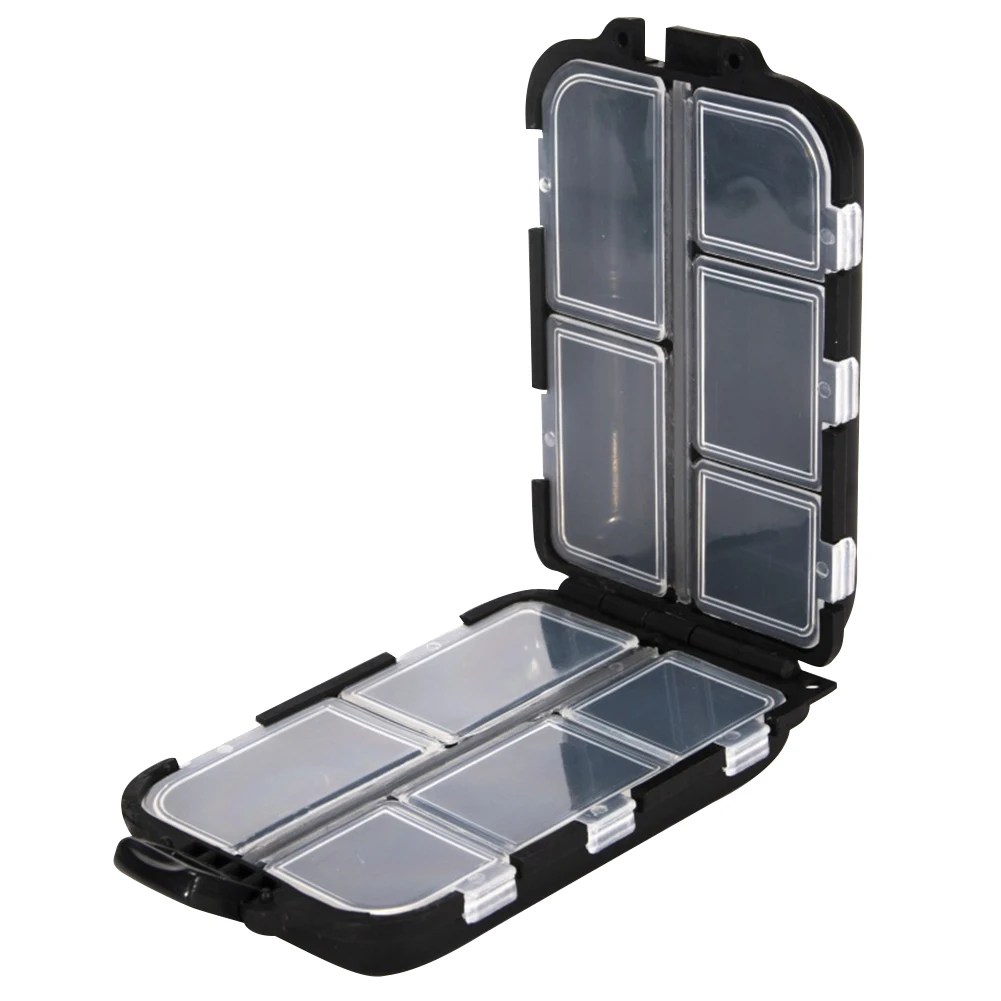 10 Compartments Storage Box Fly Fishing Lure Hook Bait Tackle Box Case xkj AaGVx 