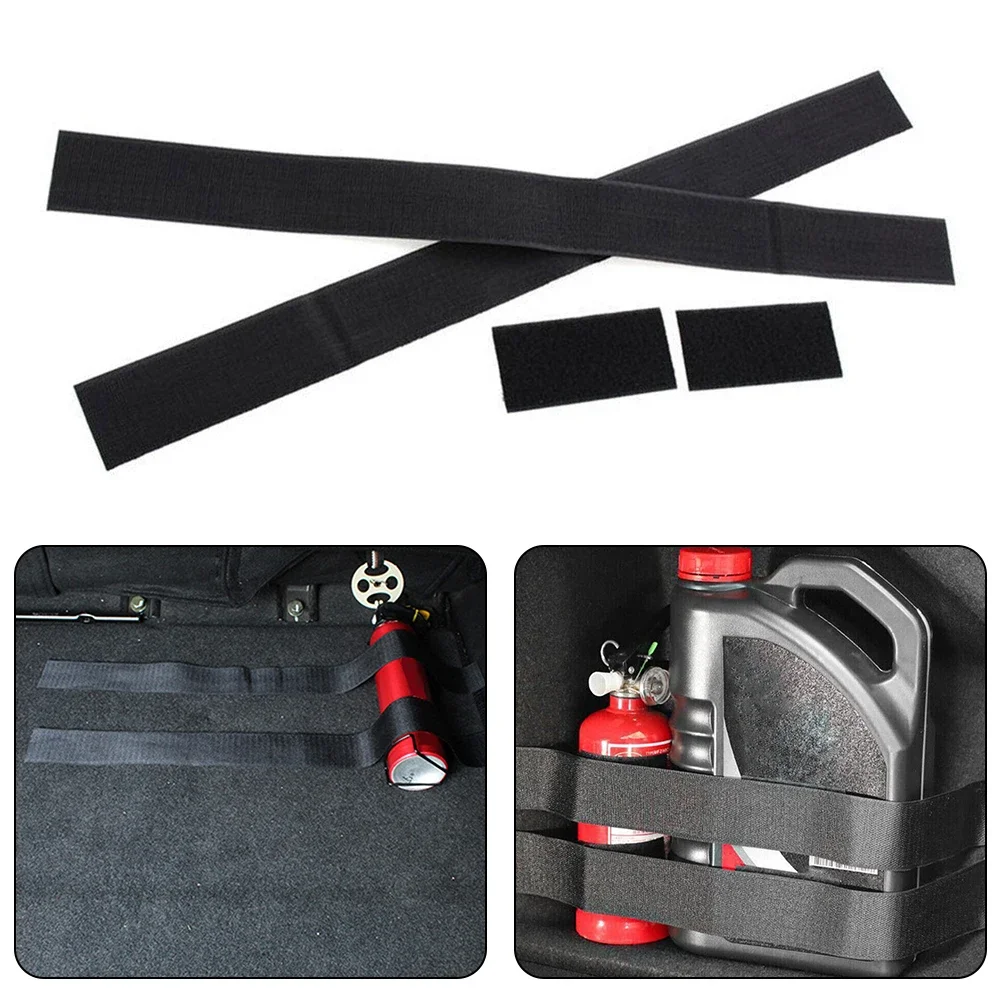 Car Trunk Fixing Strap 4pcs 60cm Nylon Car Trunk Organizer Fixing Belt Storage Bag Tapes Automotive Interior Accessories