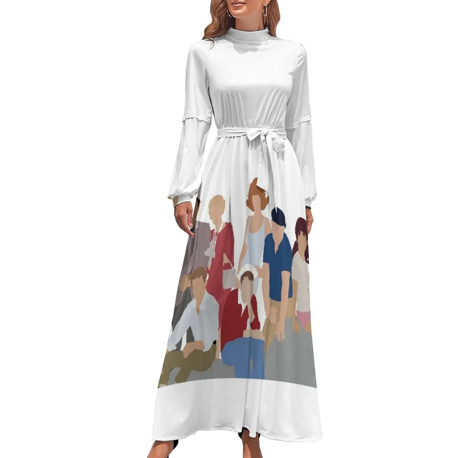 thumbnail image 1 of Vestido largo de la Isla de Gilligan, ropa de mujer, ropa de fiesta, vestido estilo coreano, 1 of 5
