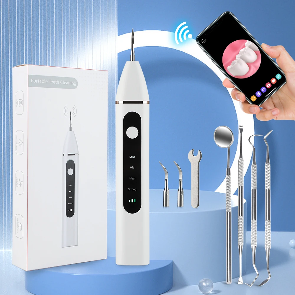 

Ultrasonic Visual Dental Scaler for Teeth Tartar Stain Tooth Calculus Remover Electric Sonic Teeth Plaque Cleaner APP Display