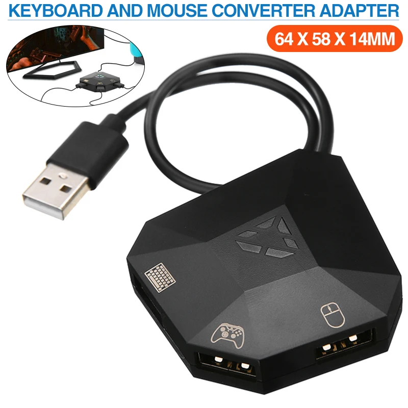 Mayitr 1pc Game Controller Keyboard And Mouse Converter Adapter Gaming