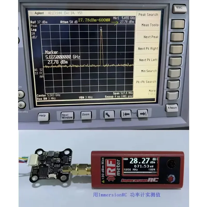 Émetteur VTX FPV 5.8G 40CH 600mW Noir - Puissance Réglable