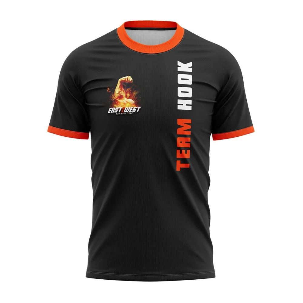 East Vs West 10-15 Devon Larratt Arm Wrestling Jersey Team Wrist Enthusiasts Training Fitness Game-day Uniform Clothes Short