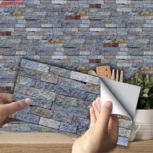 

Living Room Home Improvement Wall Stickers Imitation Rough Stone Brick Wall Sticker Decorative Scratch-resistant Wall Tile Paper
