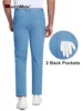 MAGCOMSEN Golf Pants Mens Stretch Dress Pants Quick Dry Waterproof Lightweight Flat Front Work Pants with Hidden Pocket 2
