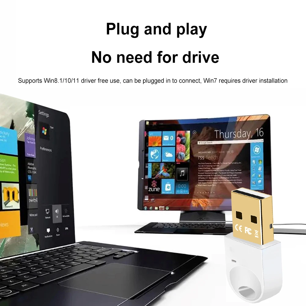 BT 5.4 어댑터, 무선 BT 송신기 리시버, 플러그 앤 플레이, PC 스피커, 무선 마우스 키보드, Win11, 10/8.1 지원