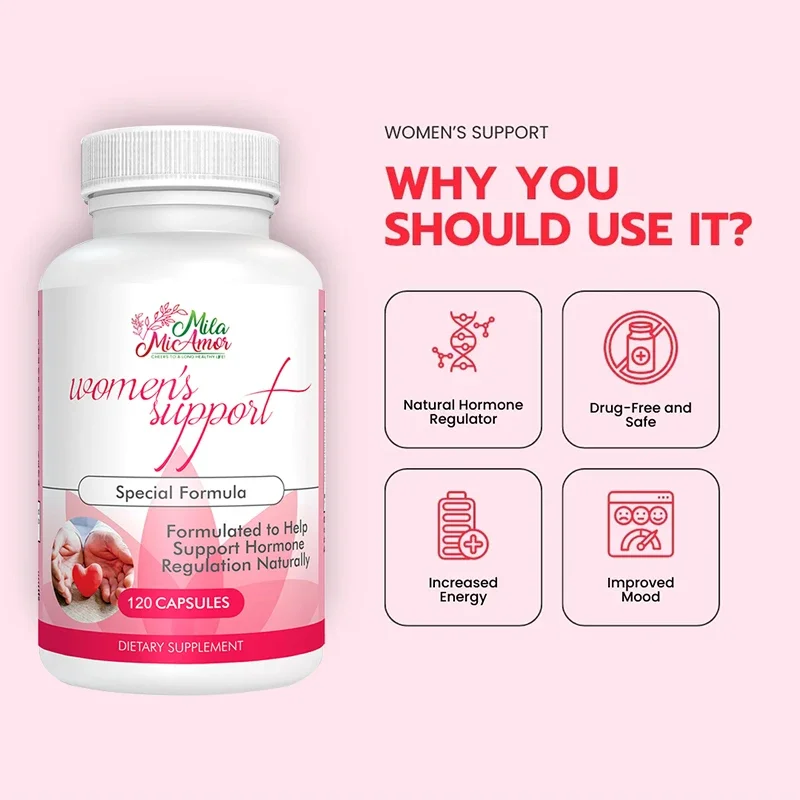 

Supports Women's Natural Hormonal Balance, Aiding Mood and Energy